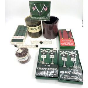 Dept 56 Village Accessories Lot Railroad Crossing Traffic Light Cobble Road MORE